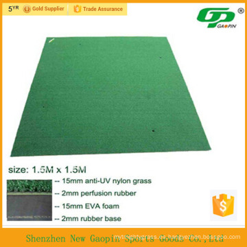 Estera giratoria de golf de hierba sintética antideslizante / esteras de golf usadas / mini golf verde